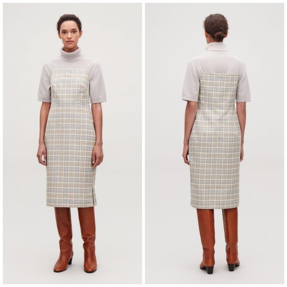 COS plaid sheath dress size 8